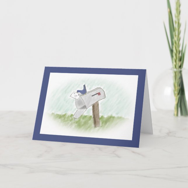 Letter from a Bluebird Customisable Greeting Card (Front)