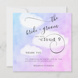 Letter from Cloud 9 Humourous Casual Wedding Showe Thank You Card