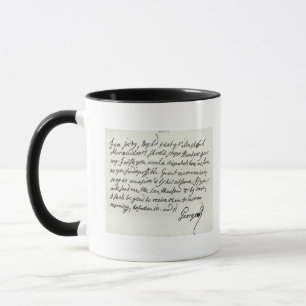 Letter from George II to the Duke of Newcastle Mug
