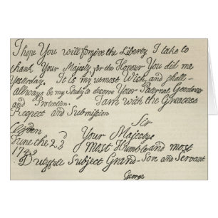 Letter from George III to his grandfather the
