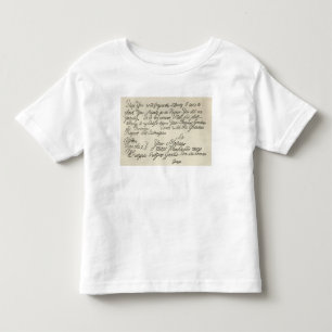 Letter from George III to his grandfather the Toddler T-Shirt