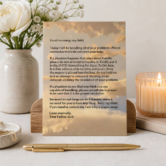 Letter from God Faith & Encouragement Postcard