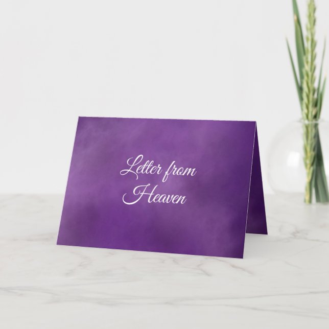 Letter From Heaven - Personalise with Pet's Name Card (Front)