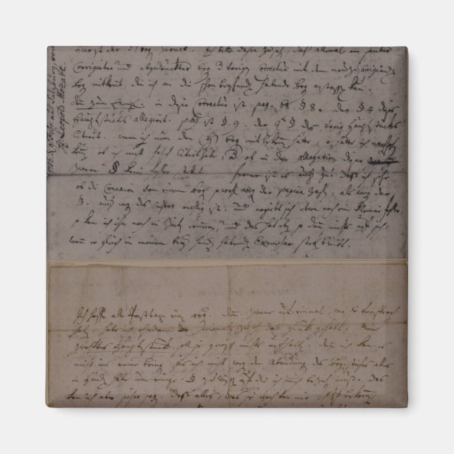 Letter from Leopold Mozart Magnet (Front)
