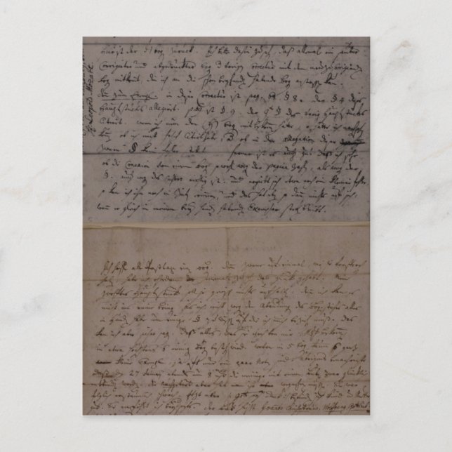Letter from Leopold Mozart Postcard (Front)