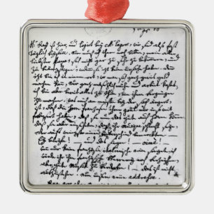 Letter from Mozart to his Father, 5th April Metal Tree Decoration