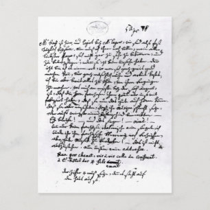 Letter from Mozart to his Father, 5th April Postcard