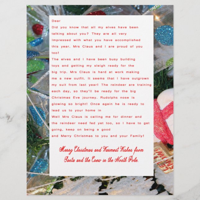 Letter from Santa (Front)