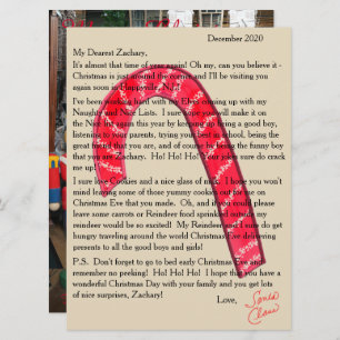 Letter from Santa Candy Cane Nutcrackers Holiday Card