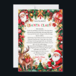 Letter From Santa Claus Christmas Card<br><div class="desc">🎅📝 Personalized Letter From Santa Claus! 🎄🎁 Surprise your child with a magical personalized Letter From Santa Claus! 🎅✨ Customized with their name, this beautifully designed letter shares heartwarming stories, praises their kindness, and brings the spirit of Christmas alive. 💌❤️ Printed on high-quality paper and arriving in a charming envelope...</div>