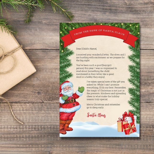 Letter from Santa Claus Personalized Invitation (Letter from Santa. Personalised with your child's name and details. Make your Christmas magical.)