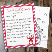 Letter from Santa Clause Kid's Christmas