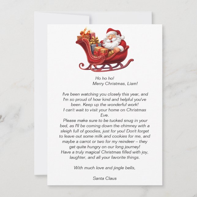 Letter from Santa Invitation (Front)