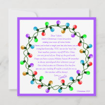 Letter from Santa Purple theme Paper Sheet