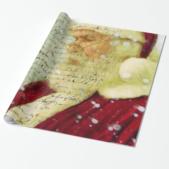 Letter from Santa Wrapping Paper (Unrolled)