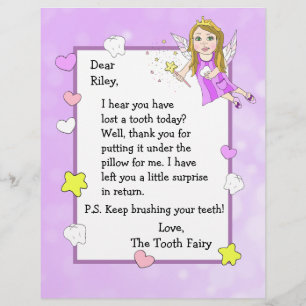 Letter from the Tooth Fairy Flyer