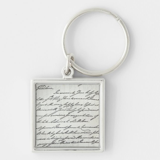Letter from William IV to Lady Nelson Key Ring (Front)