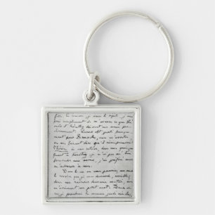 Letter from Zola to Edouard Manet 1868 Key Ring