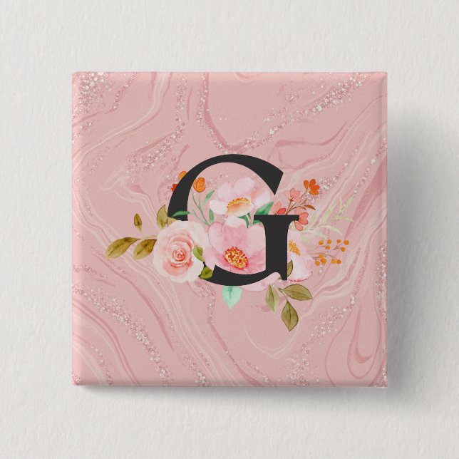 Letter G 15 Cm Square Badge (Front)