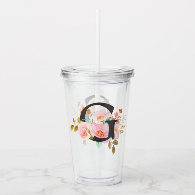 Letter G Acrylic Tumbler (Front)