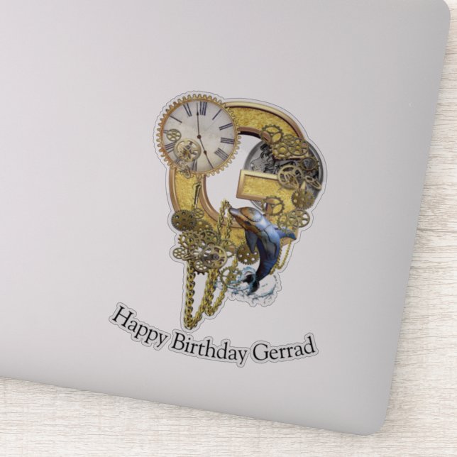 Letter G Birthday customisation Sticker (Detail)