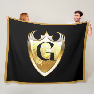 Letter G Capital Alphabet Fleece Blanket