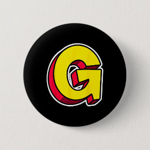 Letter G Funny Matching Halloween Costume Funny Ha 6 Cm Round Badge