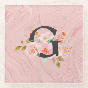 Letter G Glass Coaster