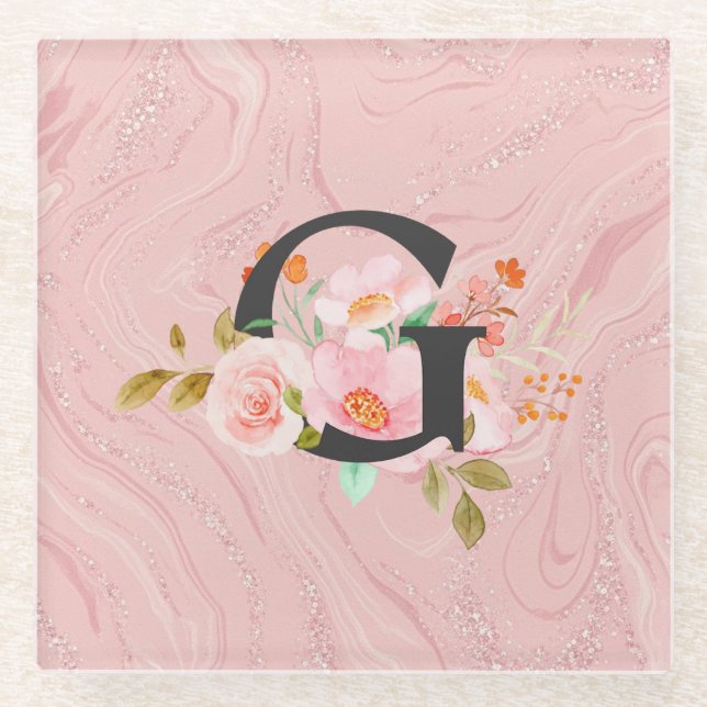 Letter G Glass Coaster (Front)