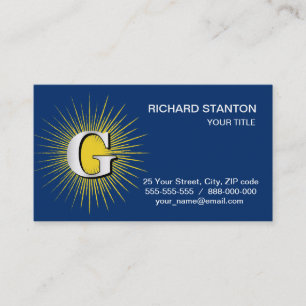 Letter G – masonic symbol Business Card