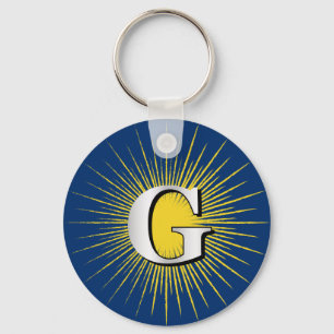 Letter G – masonic symbol Key Ring