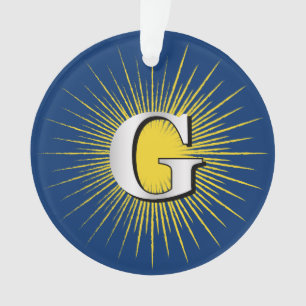 Letter G – masonic symbol Ornament