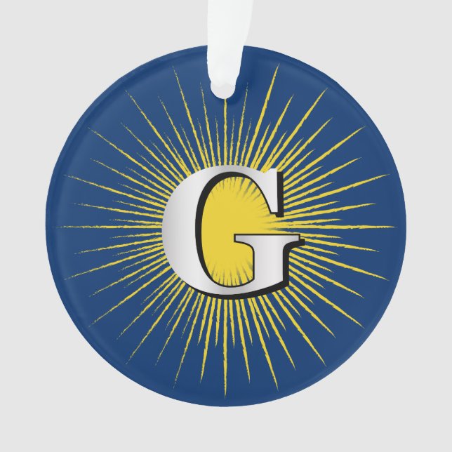 Letter G – masonic symbol Ornament (Front)