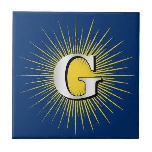 Letter G – masonic symbol Tile