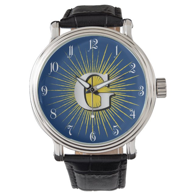 Letter G – masonic symbol Watch (Front)