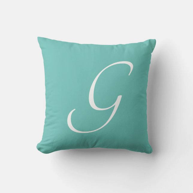 Letter G Monogram Initial Custom Cushion (Front)