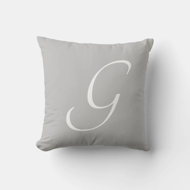 Letter G Monogram Initial Custom Cushion (Front)