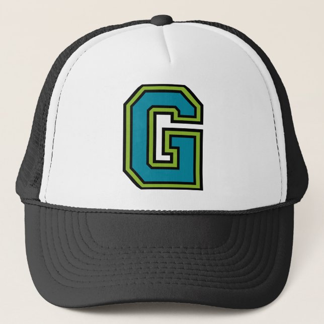 Letter "G" Monogram Trucker Hat (Front)