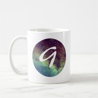 Letter 'G' Name Mug with Space Print Personalise
