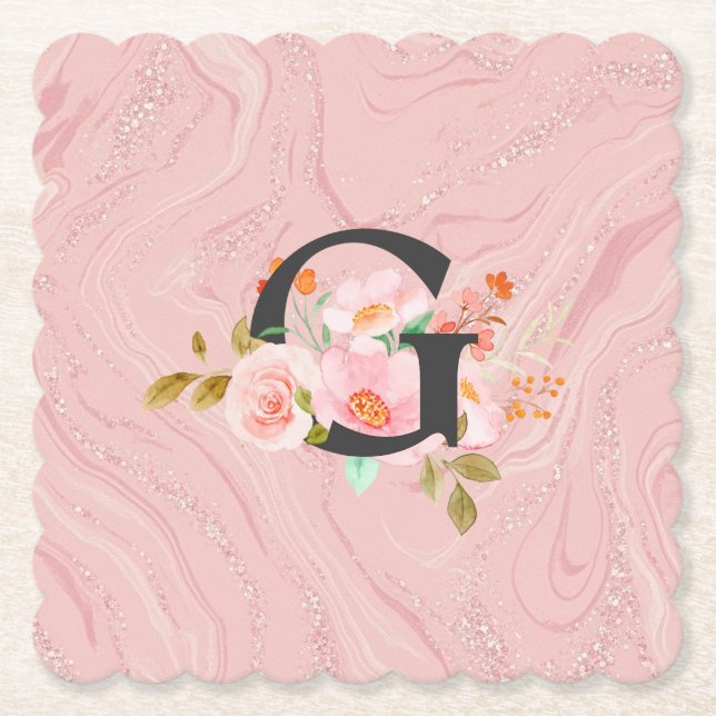 Letter G Paper Coaster (Front)