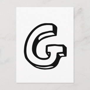 Letter G Postcard