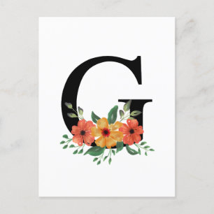 Letter G Postcard