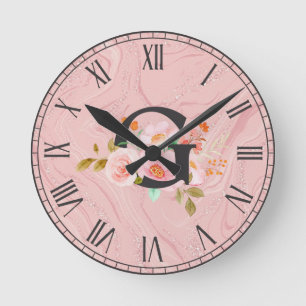 Letter G Round Clock