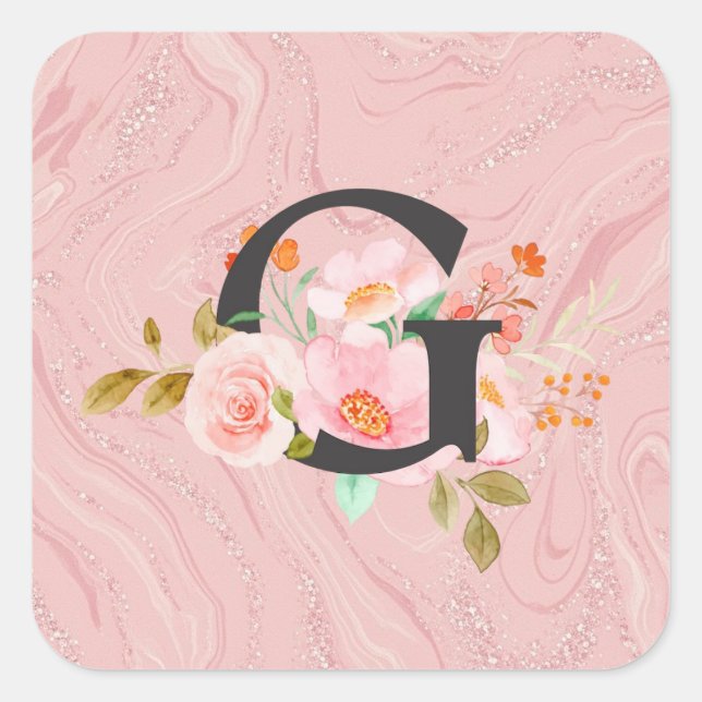 Letter G Square Sticker (Front)