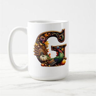 Letter G Thanksgiving style Coffee Mug
