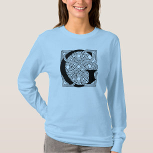 Letter G Vintage Celtic Knot Monogram T-Shirt