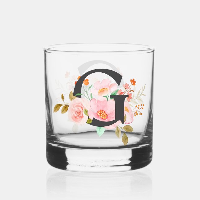 Letter G Whiskey Glass (Front)
