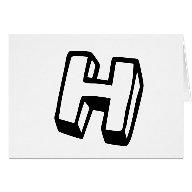 Letter H (Front Horizontal)
