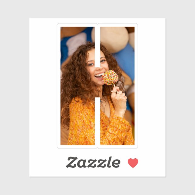 Letter H Alphabet & Photo Custom-Cut Vinyl Sticker (Creator Uploaded)