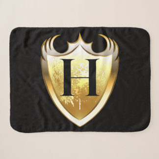 Letter H Capital Alphabet Sherpa Blanket